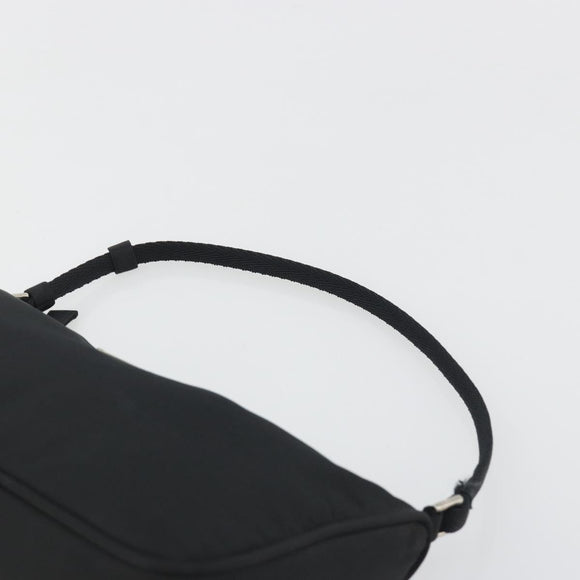 PRADA Accessory Pouch Nylon Black Silver Auth 191130A