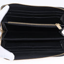 Christian Dior Lady Dior Canage Long Wallet Lamb Skin Black Gold Auth 191131M-9