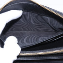 Christian Dior Lady Dior Canage Long Wallet Lamb Skin Black Gold Auth 191131M-18