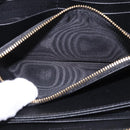 Christian Dior Lady Dior Canage Long Wallet Lamb Skin Black Gold Auth 191131M-10