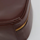 GUCCI Vanity Hand Bag Patent Leather Bordeaux Gold 000 270 0323 Auth 191132-10