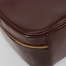 GUCCI Vanity Hand Bag Patent Leather Bordeaux Gold 000 270 0323 Auth 191132-11