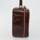 GUCCI Vanity Hand Bag Patent Leather Bordeaux Gold 000 270 0323 Auth 191132-5