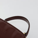 GUCCI Vanity Hand Bag Patent Leather Bordeaux Gold 000 270 0323 Auth 191132-8