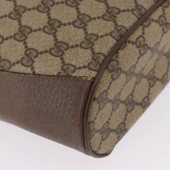 GUCCI GG Supreme Web Sherry Line Bag PVC Beige Gold 41 02 034 Auth 191135