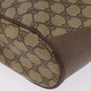 GUCCI GG Supreme Web Sherry Line Bag PVC Beige Gold 41 02 034 Auth 191135-15