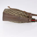 GUCCI GG Supreme Web Sherry Line Bag PVC Beige Gold 41 02 034 Auth 191135-3