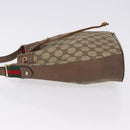 GUCCI GG Supreme Web Sherry Line Bag PVC Beige Gold 41 02 034 Auth 191135-4