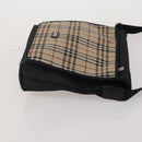 BURBERRY Nova Check Blue Label Bag Canvas nylon 4 Set Brown Beige Auth 191136-10