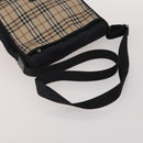 BURBERRY Nova Check Blue Label Bag Canvas nylon 4 Set Brown Beige Auth 191136-11