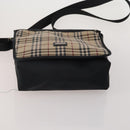 BURBERRY Nova Check Blue Label Bag Canvas nylon 4 Set Brown Beige Auth 191136-12