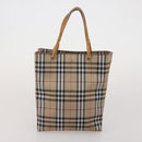 BURBERRY Nova Check Blue Label Bag Canvas nylon 4 Set Brown Beige Auth 191136-15