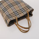 BURBERRY Nova Check Blue Label Bag Canvas nylon 4 Set Brown Beige Auth 191136-18