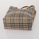 BURBERRY Nova Check Blue Label Bag Canvas nylon 4 Set Brown Beige Auth 191136-19