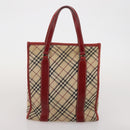 BURBERRY Nova Check Blue Label Bag Canvas nylon 4 Set Brown Beige Auth 191136-21