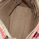 BURBERRY Nova Check Blue Label Bag Canvas nylon 4 Set Brown Beige Auth 191136-27