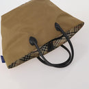 BURBERRY Nova Check Blue Label Bag Canvas nylon 4 Set Brown Beige Auth 191136-5