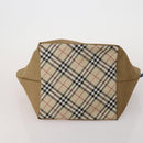 BURBERRY Nova Check Blue Label Bag Canvas nylon 4 Set Brown Beige Auth 191136-6