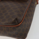 CELINE Macadam Canvas Shoulder Bag PVC Leather Brown Gold Auth 191139-14