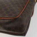 CELINE Macadam Canvas Shoulder Bag PVC Leather Brown Gold Auth 191139-16