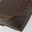 CELINE Macadam Canvas Shoulder Bag PVC Leather Brown Gold Auth 191139-9