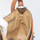 CELINE Macadam Canvas Shoulder Bag PVC Leather Brown Gold Auth 191139-19