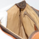 CELINE Macadam Canvas Shoulder Bag PVC Leather Brown Gold Auth 191139-20