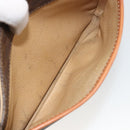 CELINE Macadam Canvas Shoulder Bag PVC Leather Brown Gold Auth 191139-23