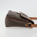 CELINE Macadam Canvas Shoulder Bag PVC Leather Brown Gold Auth 191139-3