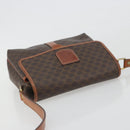 CELINE Macadam Canvas Shoulder Bag PVC Leather Brown Gold Auth 191139-6