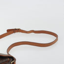 CELINE Macadam Canvas Shoulder Bag PVC Leather Brown Gold Auth 191139-8