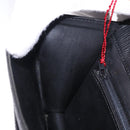 VALENTINO Clutch Bag Leather Black Gold Auth 191140-20