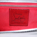 Christian Louboutin Clutch Bag Leather Silver Auth 191142-9