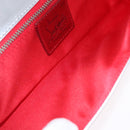 Christian Louboutin Clutch Bag Leather Silver Auth 191142-10