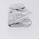 Christian Louboutin Clutch Bag Leather Silver Auth 191142-4