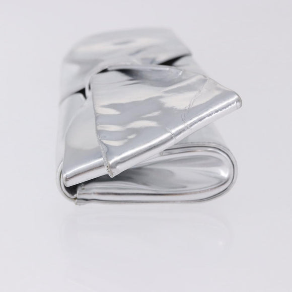 Christian Louboutin Clutch Bag Leather Silver Auth 191142