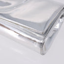 Christian Louboutin Clutch Bag Leather Silver Auth 191142-14