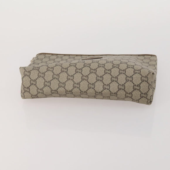 GUCCI GG Supreme GG Plus Supreme Clutch Bag PVC 3 Set Beige Navy Auth 191143