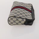 GUCCI GG Supreme GG Plus Supreme Clutch Bag PVC 3 Set Beige Navy Auth 191143-16