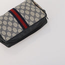 GUCCI GG Supreme GG Plus Supreme Clutch Bag PVC 3 Set Beige Navy Auth 191143-17