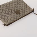 GUCCI GG Supreme GG Plus Supreme Clutch Bag PVC 3 Set Beige Navy Auth 191143-5