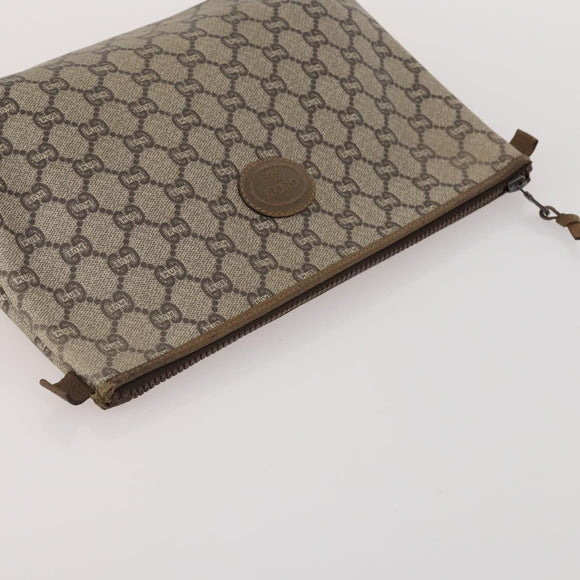 GUCCI GG Supreme GG Plus Supreme Clutch Bag PVC 3 Set Beige Navy Auth 191143