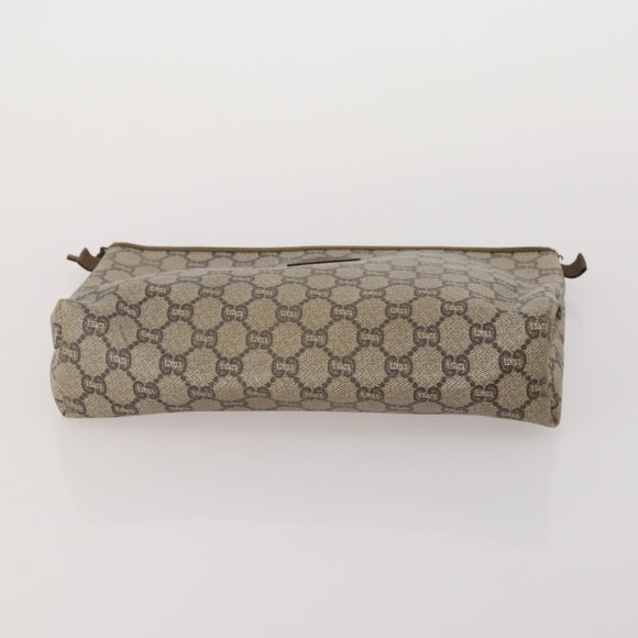 GUCCI GG Supreme GG Plus Supreme Clutch Bag PVC 3 Set Beige Navy Auth 191143