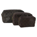 LOUIS VUITTON Monogram Clutch Bag 3 Set LV Auth 191144-1