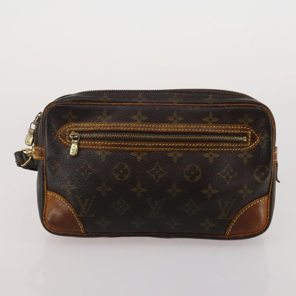 LOUIS VUITTON Monogram Vernis Clutch Bag 5 Set Beige LV Auth 191145