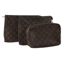 LOUIS VUITTON Monogram Clutch Bag 3 Set LV Auth 191146-1