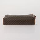 CELINE Macadam Canvas Clutch Bag PVC Suede 4 Set Brown Beige blue Auth 191147-12