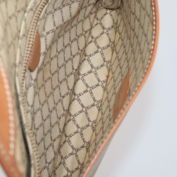 CELINE Macadam Canvas Clutch Bag PVC Suede 4 Set Brown Beige blue Auth 191147