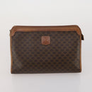 CELINE Macadam Canvas Clutch Bag PVC Suede 4 Set Brown Beige blue Auth 191147-8
