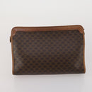 CELINE Macadam Canvas Clutch Bag PVC Suede 4 Set Brown Beige blue Auth 191147-9